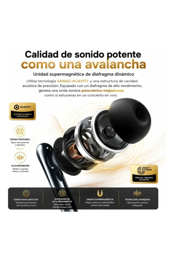 D_NQ_NP_2X_614187-MLA110975668168_052026-F.jpg Auriculares In-Ear O'clock TS16 - Negro