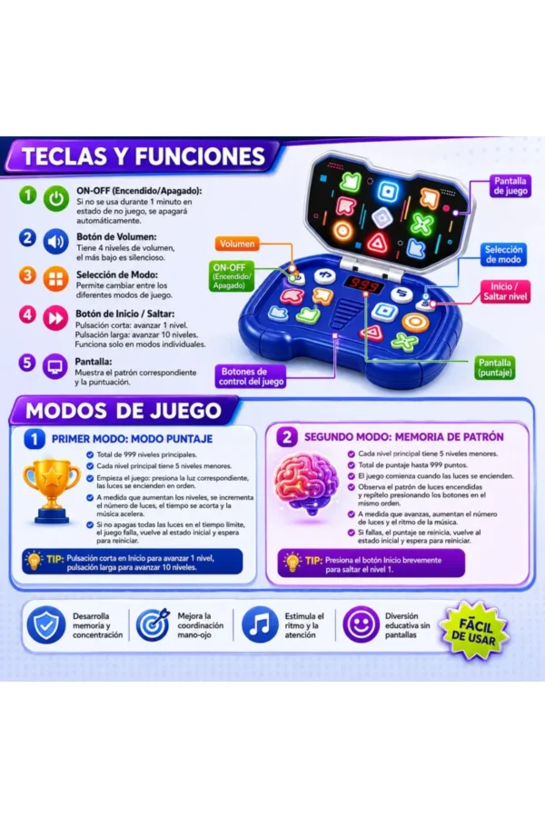 Consola de Juego Dance Game - Azul
