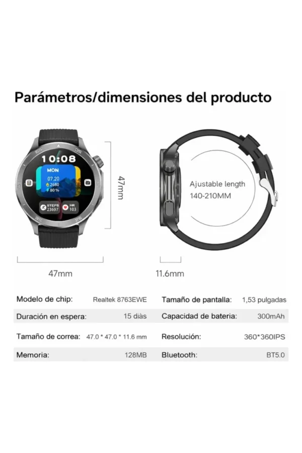Smartwatch O'clock X2 Max - Negro