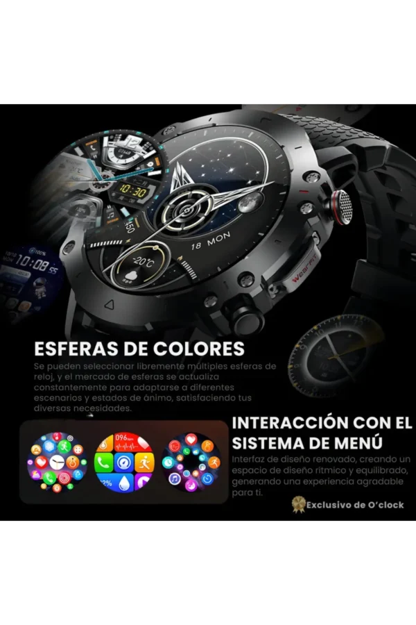 Smartwatch O'clock HW6 Ultra Sport - Negro
