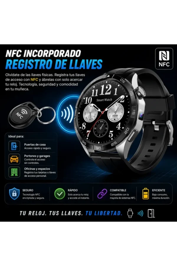 Smartwatch O'clock Watch-83 Q83 - Negro