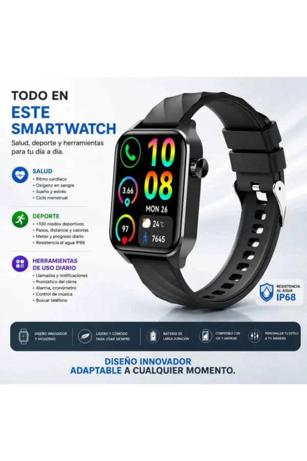 Smartwatch O'clock V22 - Negro