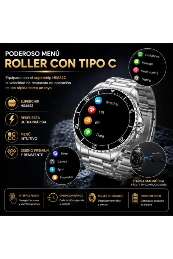 D_NQ_NP_2X_661130-MLA111639731855_052026-F.jpg Smartwatch O'clock Submariner R1 - Gris