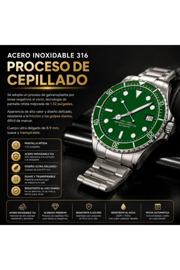 D_NQ_NP_2X_662297-MLA110685964814_052026-F.jpg Smartwatch O'clock Submariner R1 - Gris