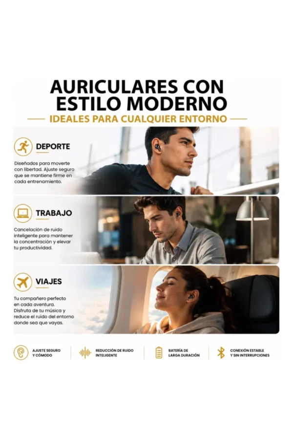 Auriculares In-Ear O'clock G11 ANC - Negro