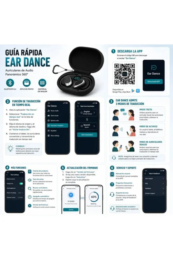 Auriculares Clip Ear O'clock QH006 - Negro