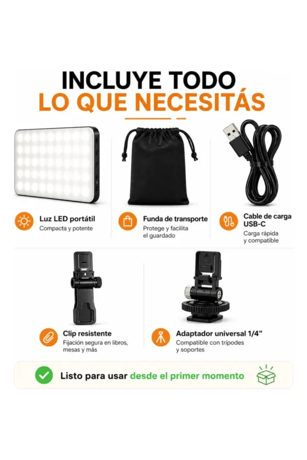 Panel de Luz LED O'clock CRI-97+ - Negro