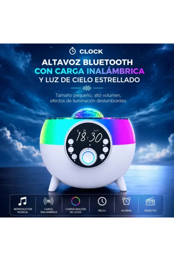 Parlante Reloj Despertador O'clock ST-170 - Blanco