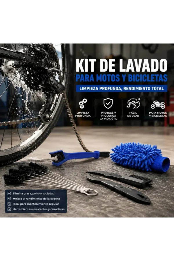 Kit de Limpieza Bici Cuatri Moto - Azul