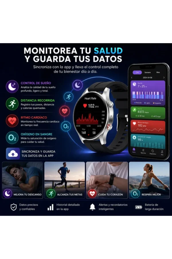 Smartwatch O'clock KR10 - Negro