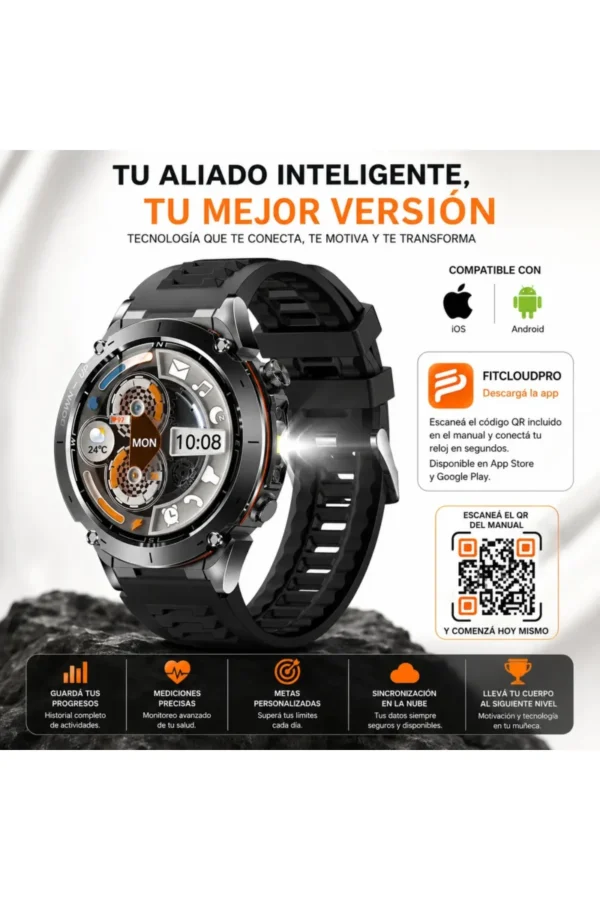 Smartwatch O'clock Military Y101 - Negro