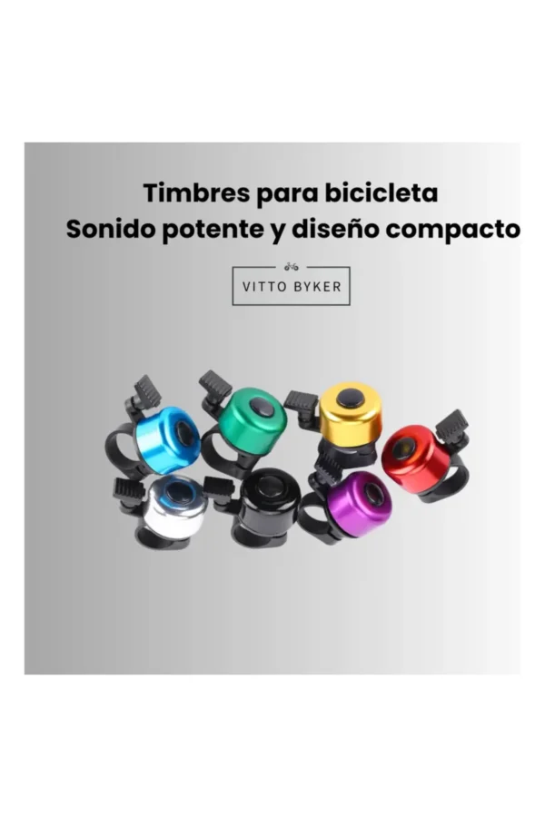 Timbre para Bicicleta Vitto Byker Clásico - Negro