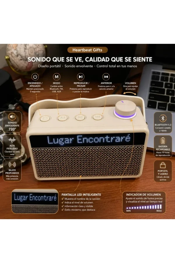 Parlante Karaoke O'clock ST-169 - Beige