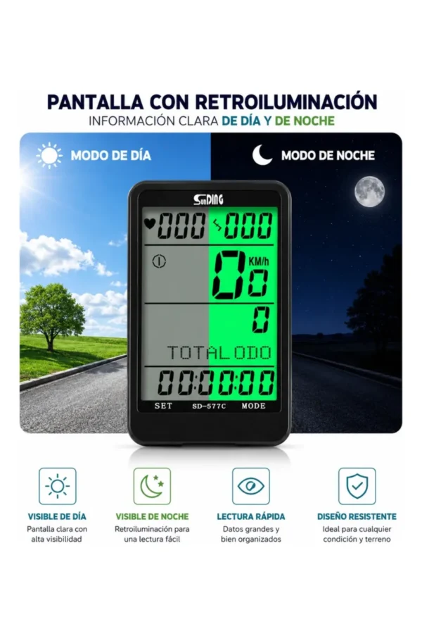 Ciclocomputadora Sunding SD-577C SD-557C - Negro