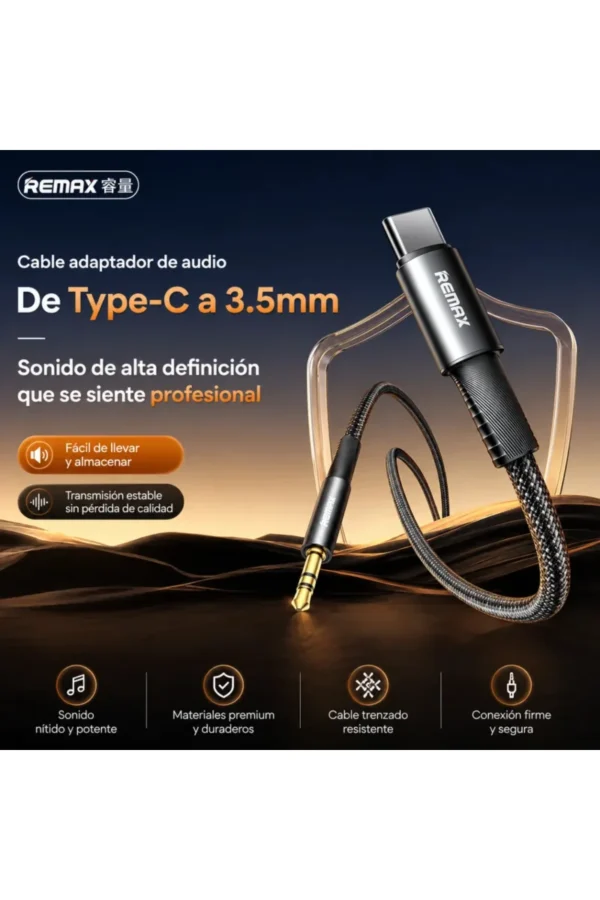D_NQ_NP_2X_817276-MLA111750445351_052026-F.jpg Cable Adaptador Remax C26 - Negro