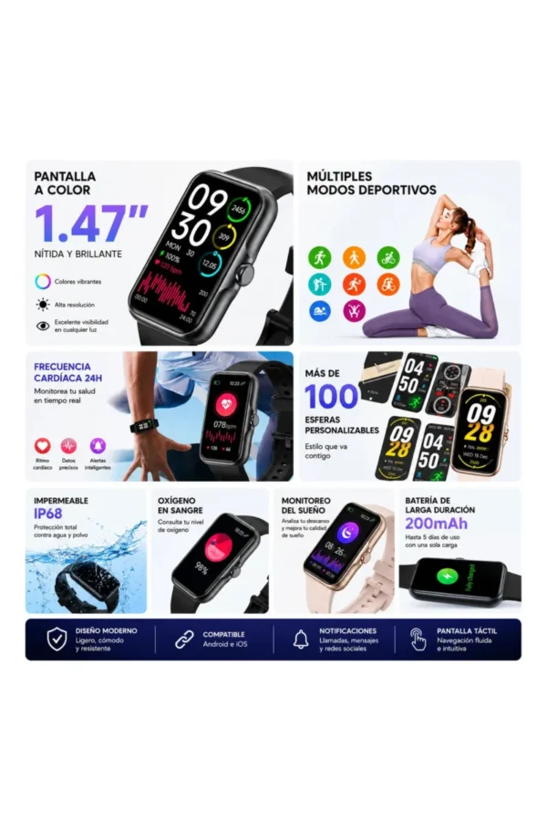 Smartwatch O'clock KB54 - Dorado