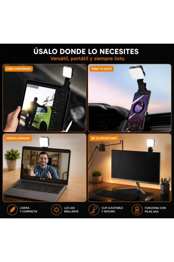 Luz LED AY-49J - Negro