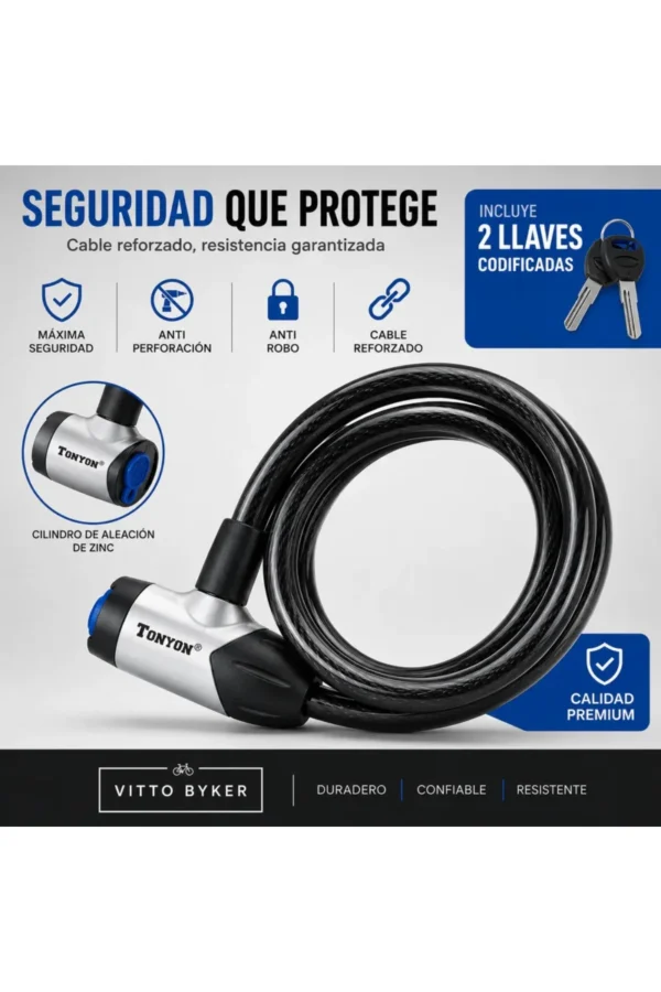 Linga de Seguridad Tonyon TY-484 - Negro