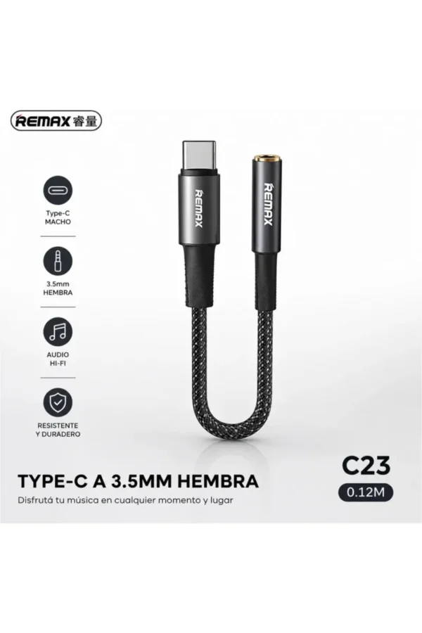 D_NQ_NP_2X_838253-MLA111748620817_052026-F.jpg Cable Adaptador Remax C23 - Negro