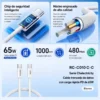 D_NQ_NP_2X_840020-MLA110650307092_052026-F.jpg Cable de Datos Remax RC-C010-C-C - Blanco