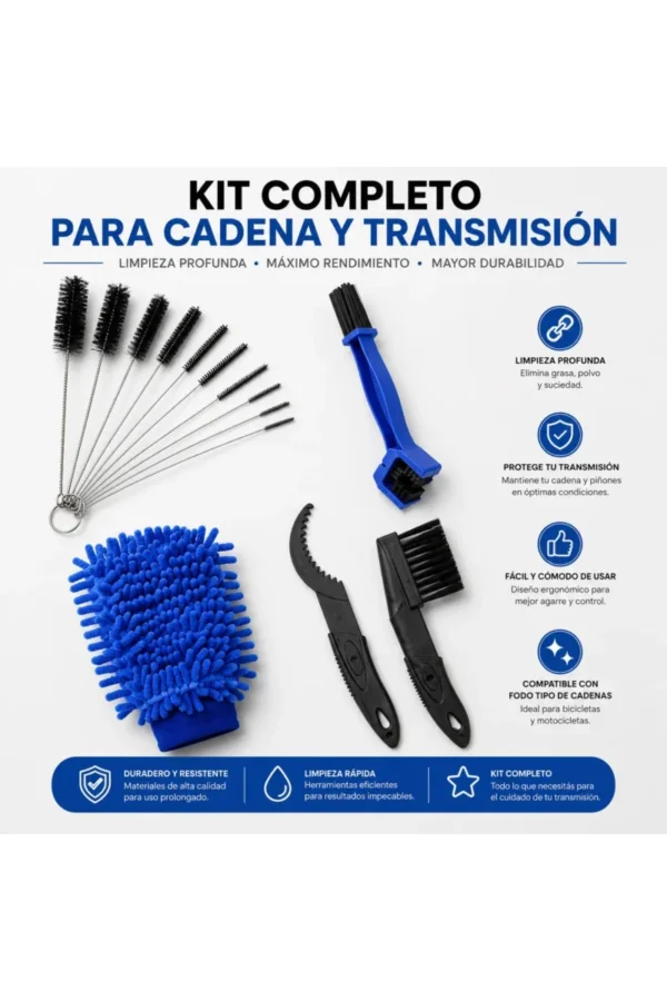 Kit de Limpieza Bici Cuatri Moto - Azul