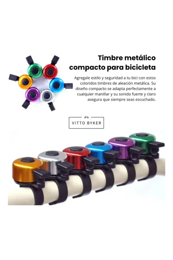 Timbre para Bicicleta Vitto Byker Clásico - Negro