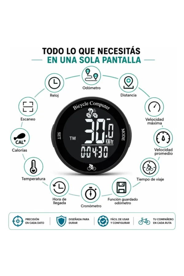 Ciclocomputadora O'clock OX198 - Negro