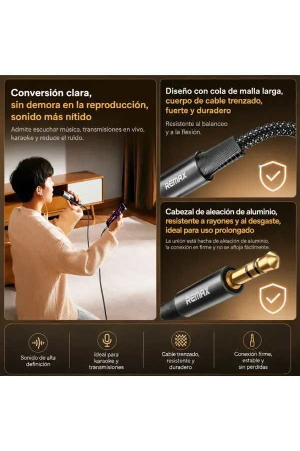 D_NQ_NP_2X_858864-MLA110828284272_052026-F.jpg Cable Adaptador Remax C25 - Negro