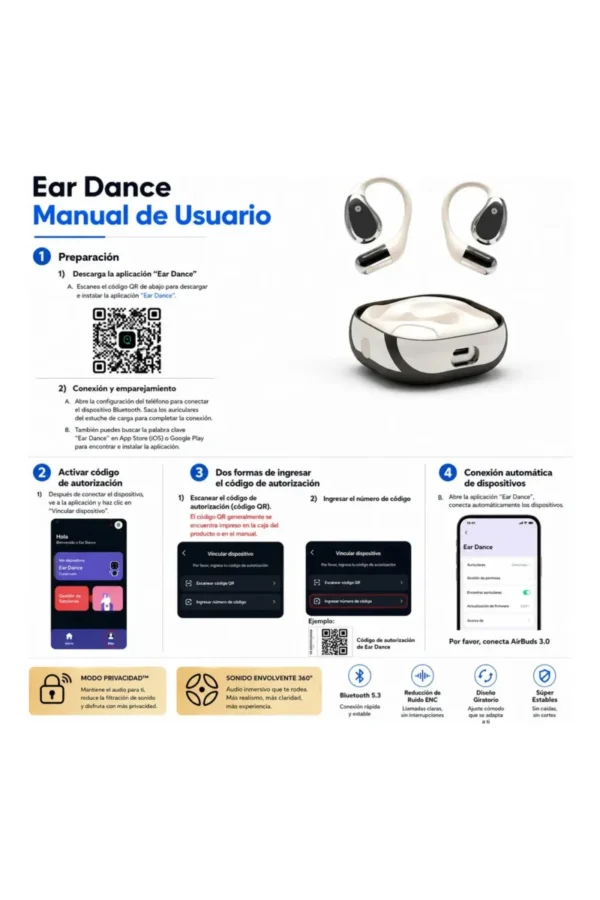 D_NQ_NP_2X_863698-MLA110936781986_052026-F.jpg Auriculares Clip Ear O'clock X5 Pro - Negro