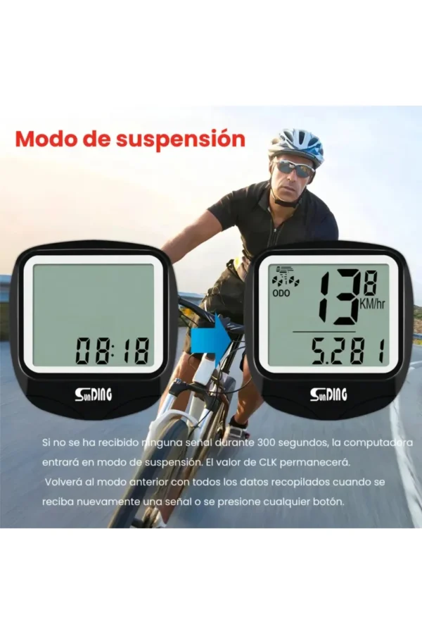 Ciclocomputadora Sunding SD-546E - Negro