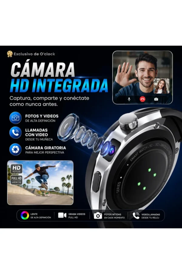 Smartwatch O'clock Watch-83 Q83 - Negro