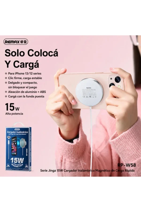 Cargador Magnético Remax RP-W58 - Blanco