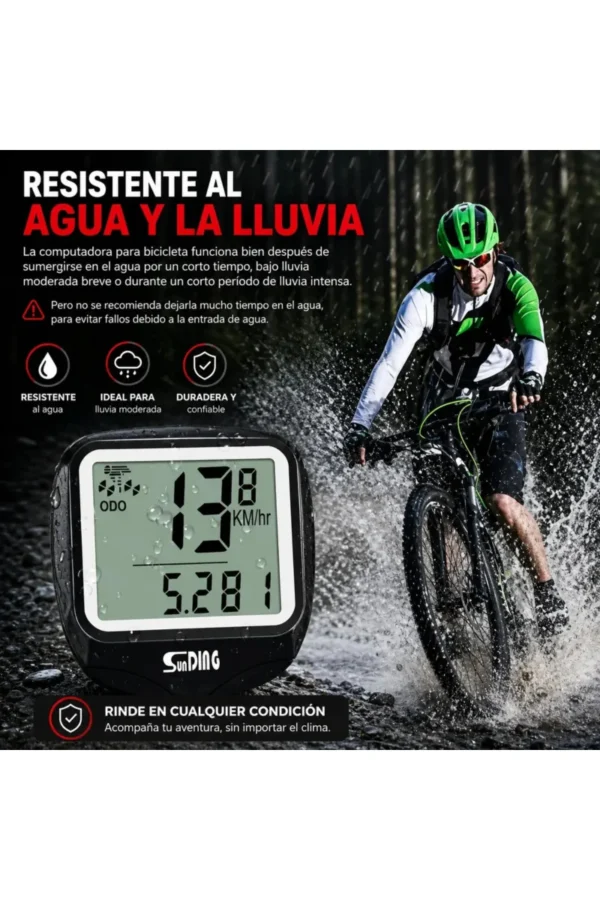 Ciclocomputadora Sunding SD-546E - Negro