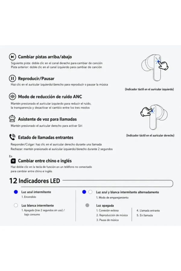 D_NQ_NP_2X_894812-MLA111566250392_062026-F.jpg Auriculares In-Ear O'clock KH10 - Blanco