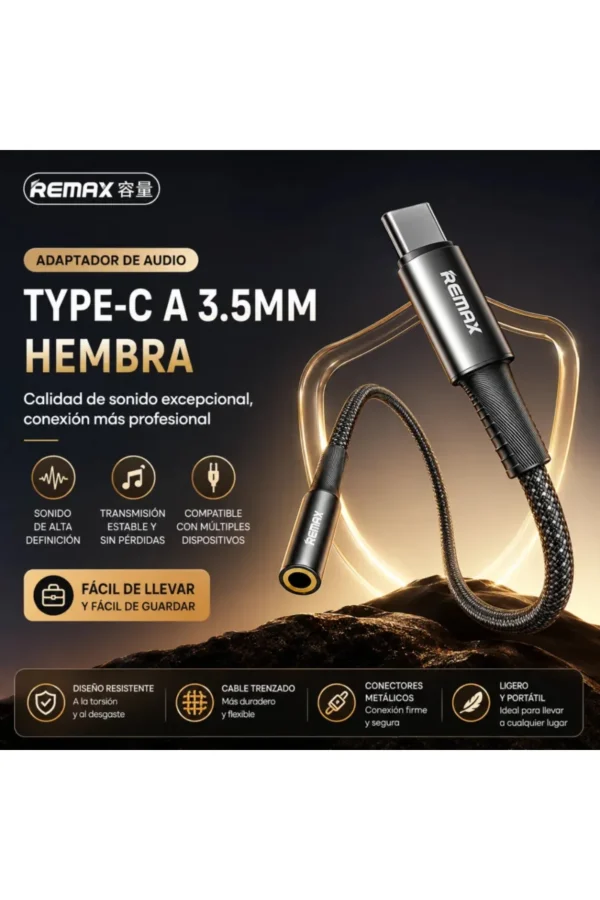 D_NQ_NP_2X_901906-MLA111748323807_052026-F.jpg Cable Adaptador Remax C23 - Negro