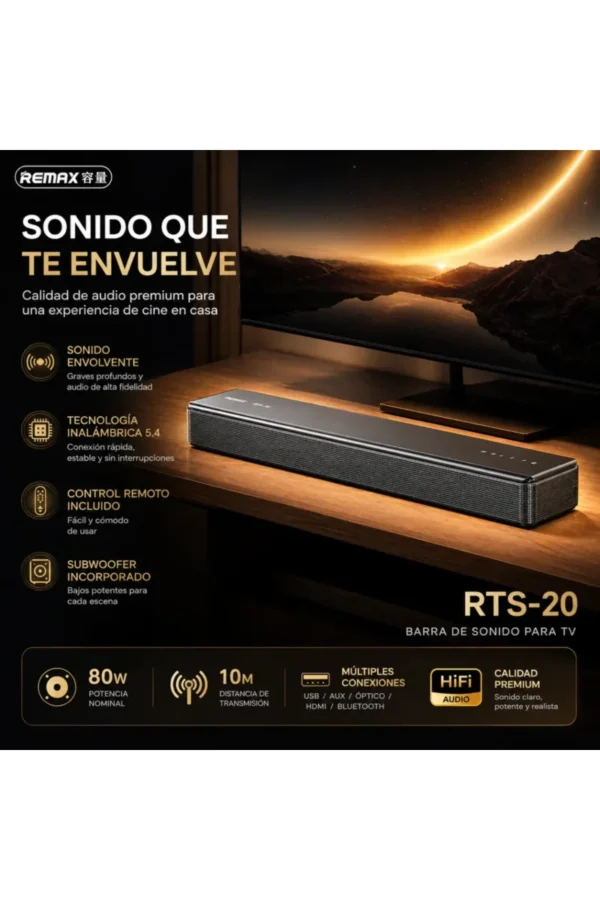 Barra de Sonido iRemax RTS-20 - Gris oscuro