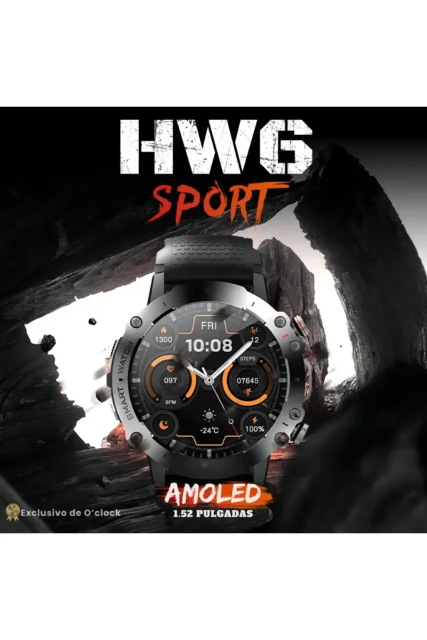 Smartwatch O'clock HW6 Ultra Sport - Negro