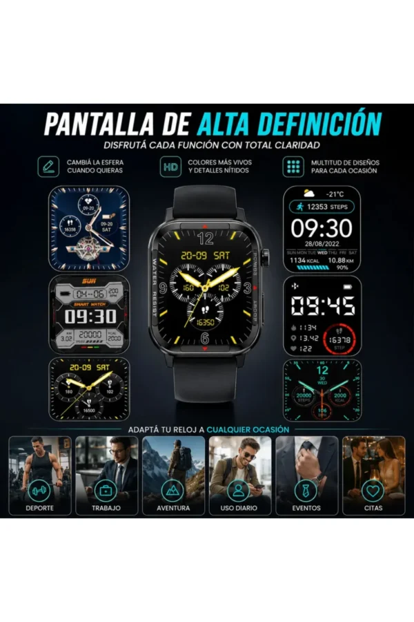 Smartwatch O'clock GT-96 G96 - Negro