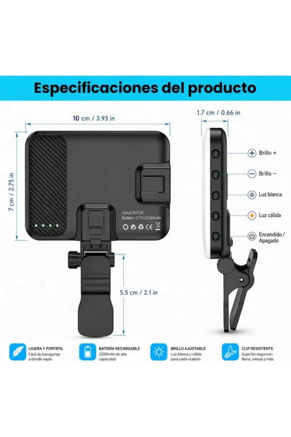 Panel de Luz LED O'clock CRI-97+ - Negro