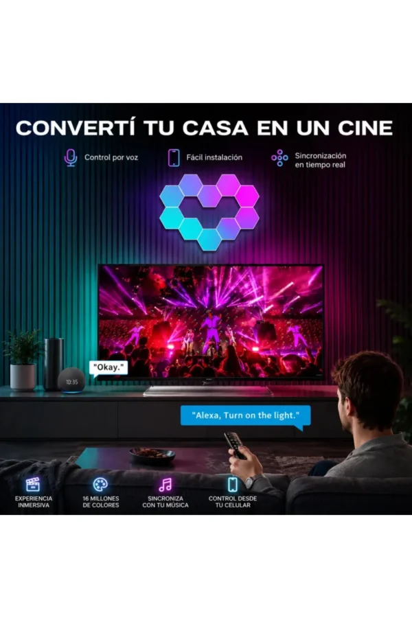 Luz LED Exagonal