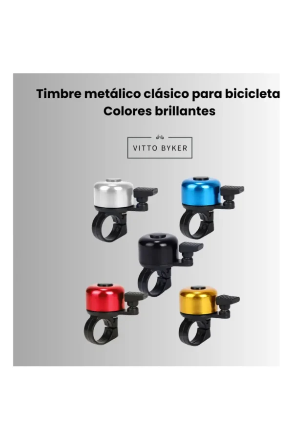 Timbre para Bicicleta Vitto Byker Clásico - Negro