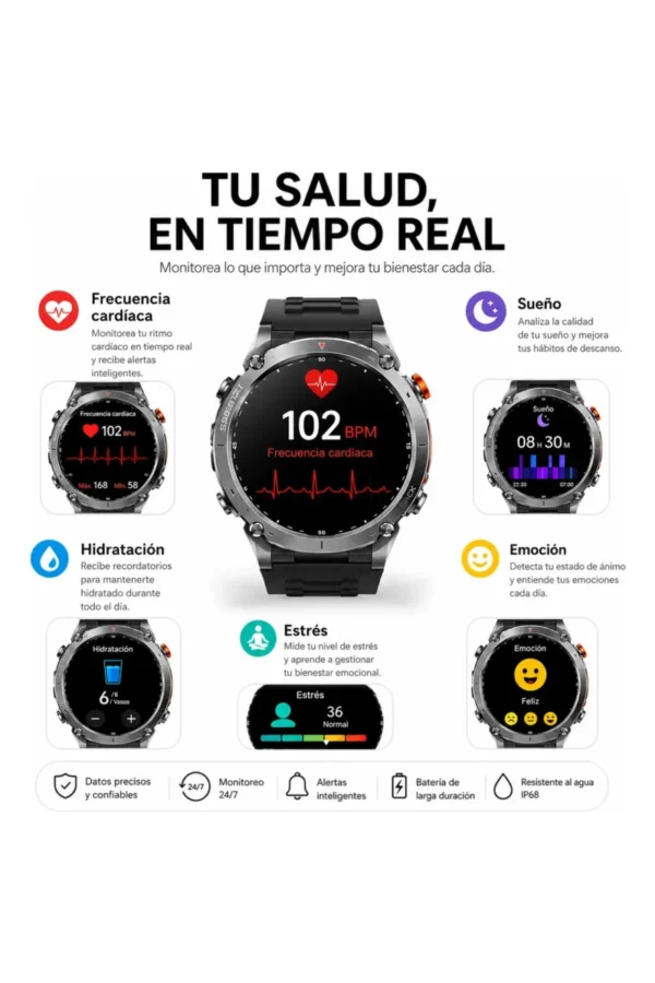 Smartwatch O'clock Military Y101 - Negro