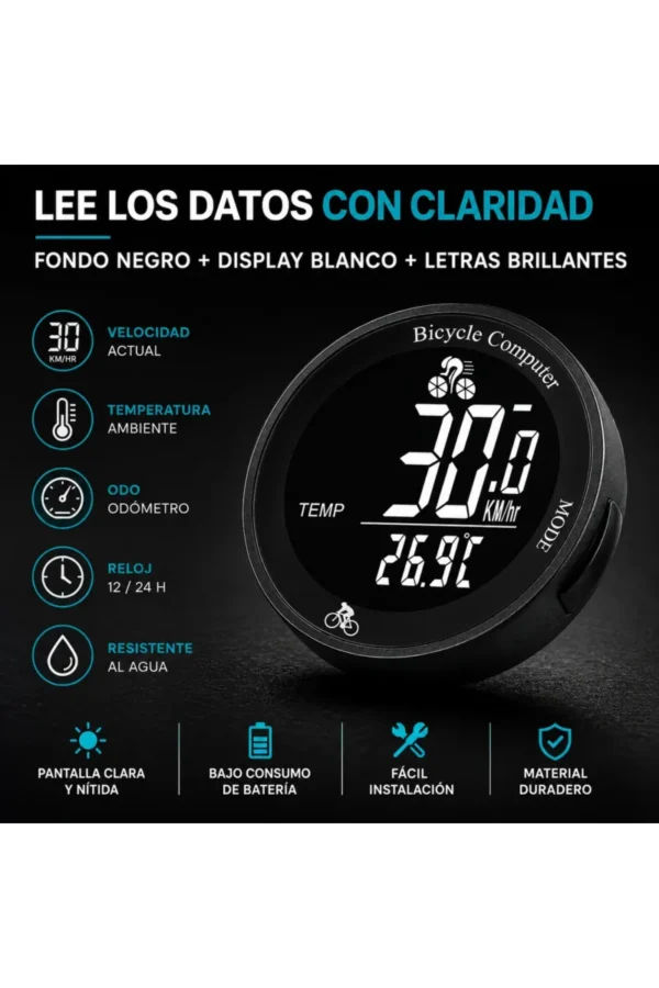 Ciclocomputadora O'clock OX198 - Negro