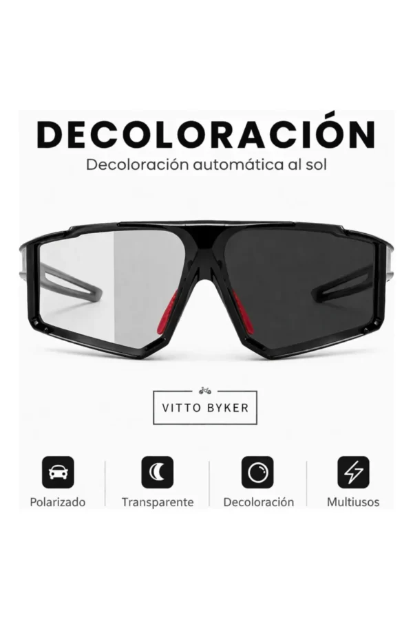 D_NQ_NP_2X_985273-MLA110161959156_042026-F.jpg Anteojos de Ciclismo Vitto Byker Deportivo - Negro
