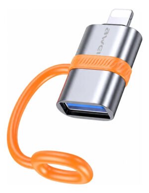 D_NQ_NP_2X_611514-MLA114774056837_072026-F.jpg Adaptador AWEI A18L USB-A a Lightning - Gris