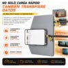 D_NQ_NP_2X_644114-MLA113293575580_072026-F.jpg Cable de Datos AWEI CL-2026 4 en 1 Tipo C / USB-A / Lightning 1 m - Negro