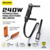 Cable de Datos AWEI CM-12C Tipo C a Lightning 240W 1,5 m - Negro
