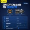 D_NQ_NP_2X_717680-MLA113390891272_072026-F.jpg Cargador de Auto AWEI C-855 2 Puertos USB 12W - Negro