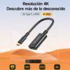 Cable Adaptador AWEI CL-217T Tipo C a HDMI 4K 20 cm - Negro
