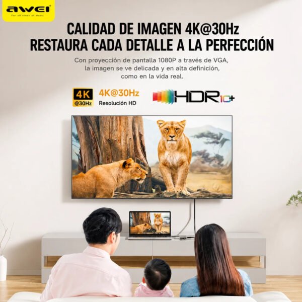 D_NQ_NP_2X_775864-MLA114958228229_072026-F.jpg Hub USB-C AWEI HUB-3 9 en 1 HDMI 4K / USB 3.0 / RJ45